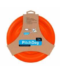 Игровая тарелка для апортировки PitchDog, оранжевый, диаметр 24 см
