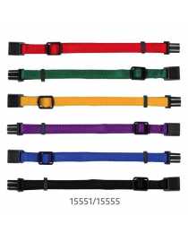 Ошейники для щенков, набор из 6 шт., S-M: 17-25 см/10 мм, красн., зел., жёлтый, фиол., синий, чёрн.