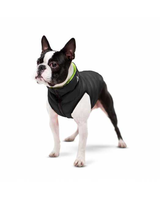 Двусторонняя курточка AiryVest для собак салатово-черная, размер S35