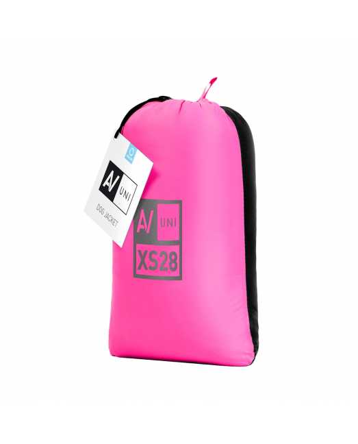 Курточка двухсторонняя AiryVest UNI, (L) дл: 52-55 см; ог: 72-85 см, ош: 49-60, розово-черная