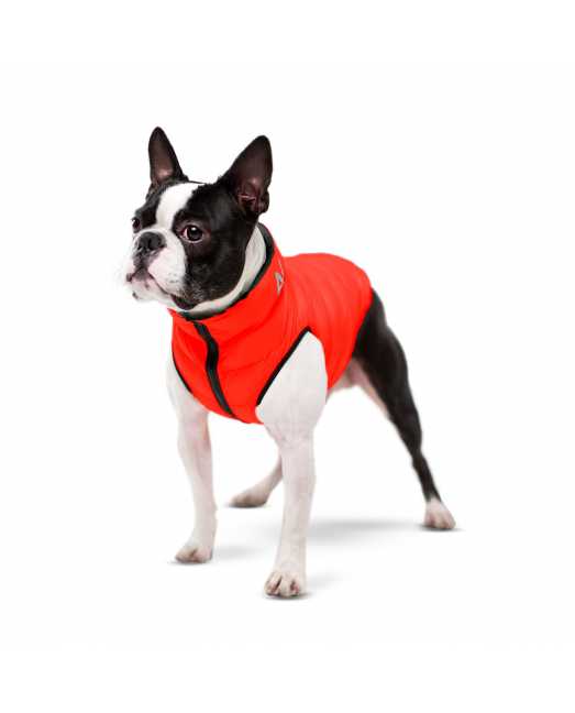 Двусторонняя курточка AiryVest для собак красно-черная, размер XS25