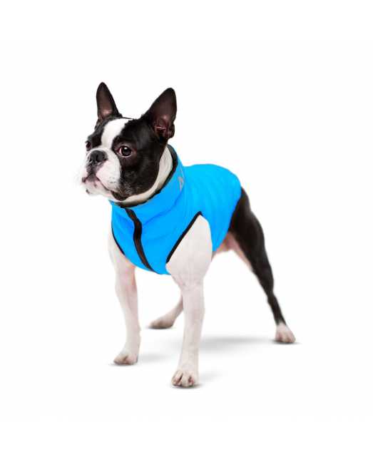 Двусторонняя курточка AiryVest для собак черно-голубая, размер XS25