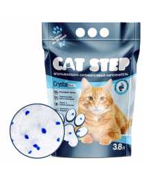 Наполнитель "Cat Step" для кошачьих туалетов силикагелевый впитывающий, 3,8 л