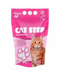 Наполнитель "Cat Step" для кошачьих туалетов "Crystal Pink", силикагелевый впитывающий, 3,8 л