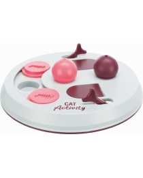 Развивающая игра Cat Activity Flip Board, ф 23 см, ягодный / розовый / светло-серый