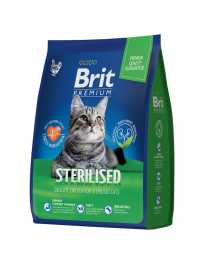 Корм сухой "Brit Premium" для взрослых стерилизованных кошек, с курицей "Sterilized Chicken", 400 г