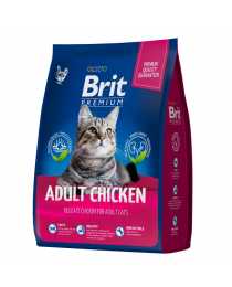 Корм сухой "Brit Premium" для взрослых кошек, "Adult Chicken", с курицей, 400 г