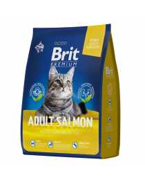 Корм сухой "Brit Premium" для взрослых кошек,"Adult Salmon", с лососем, 2 кг