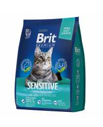 Корм сухой "Brit Premium" для взрослых кошек чувств. пищеварением, ягненок/индейка ,"Sensitive", 2кг