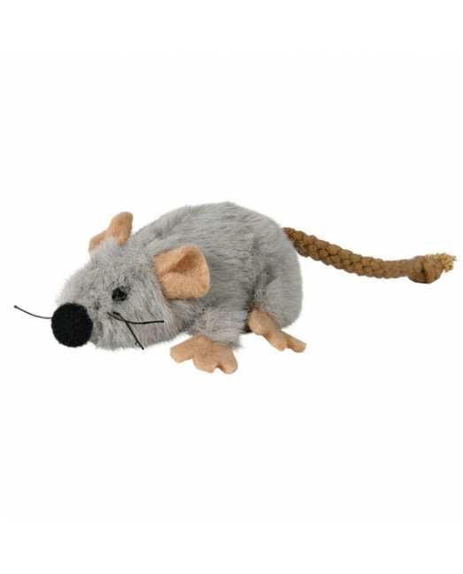 Мышь, 7 см, плюш, серый