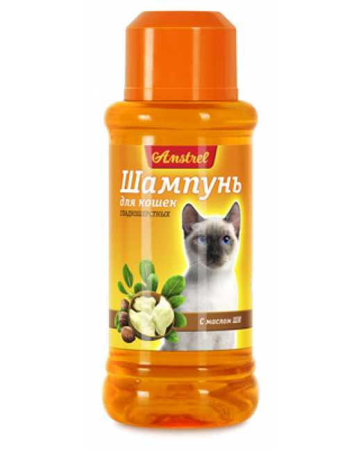 Шампунь "Amstrel" для кошек гладкошерстных с маслом ши, 120 мл