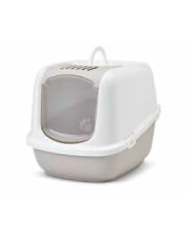 Туалет-домик "SAVIC" "Nestor Jumbo" для кошек, 70 x 49,5 x 45,5 см, белый/мокко, пластик