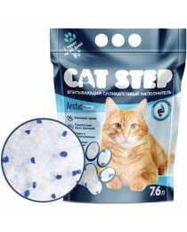 Наполнитель "Cat Step" для кошачьих туалетов силикагелевый впитывающий, 7,6 л